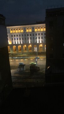 Nighttime view from the apartment