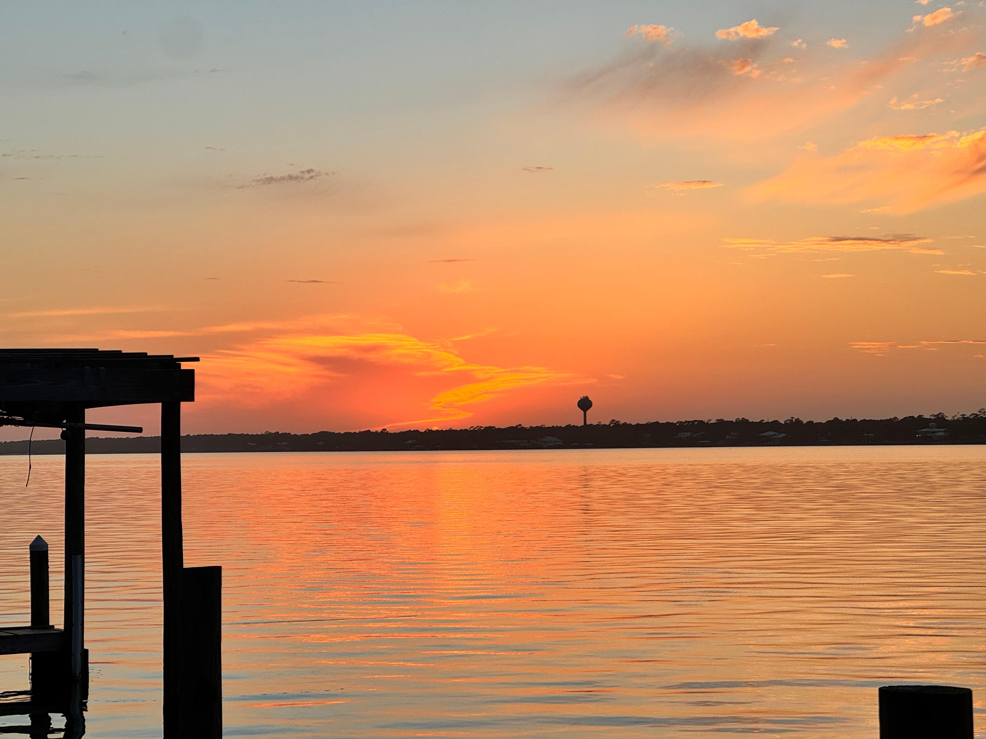 Beautiful sunset from the dock
