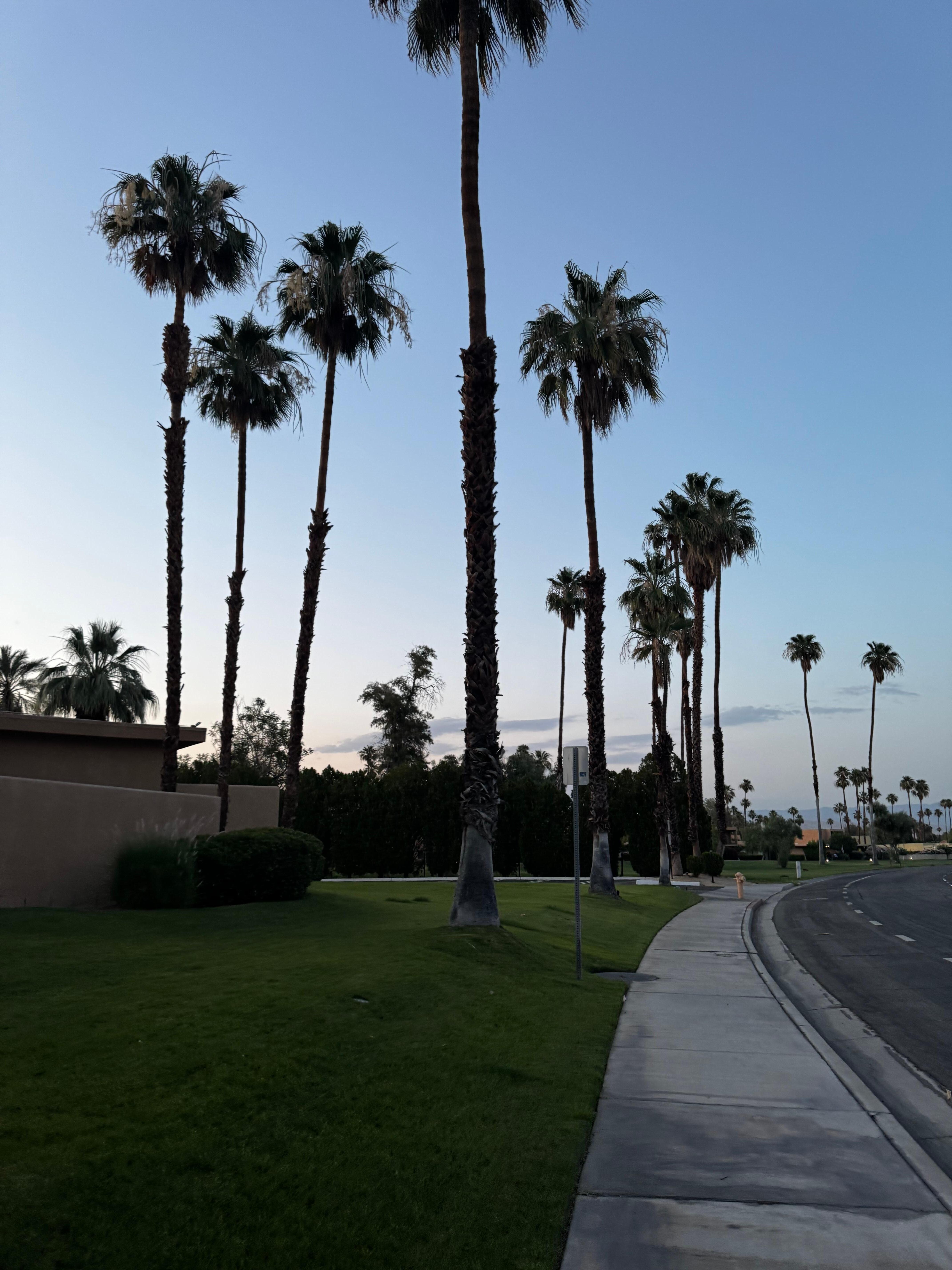 Outside of the hotel. 