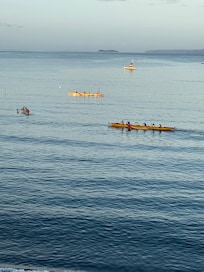 Morning entertainment watching rowing crews from the condo balcony