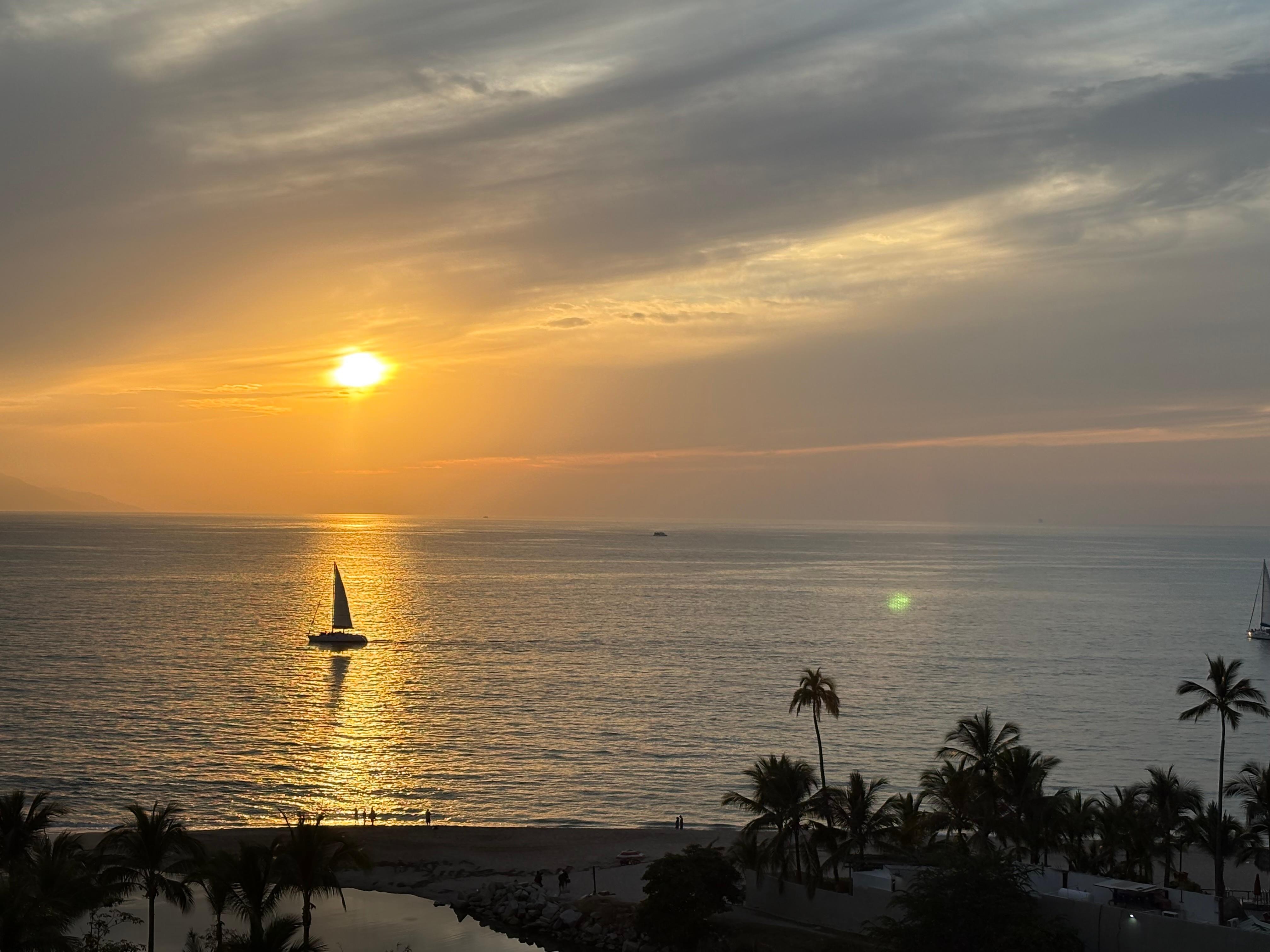 Sunset view from the deck