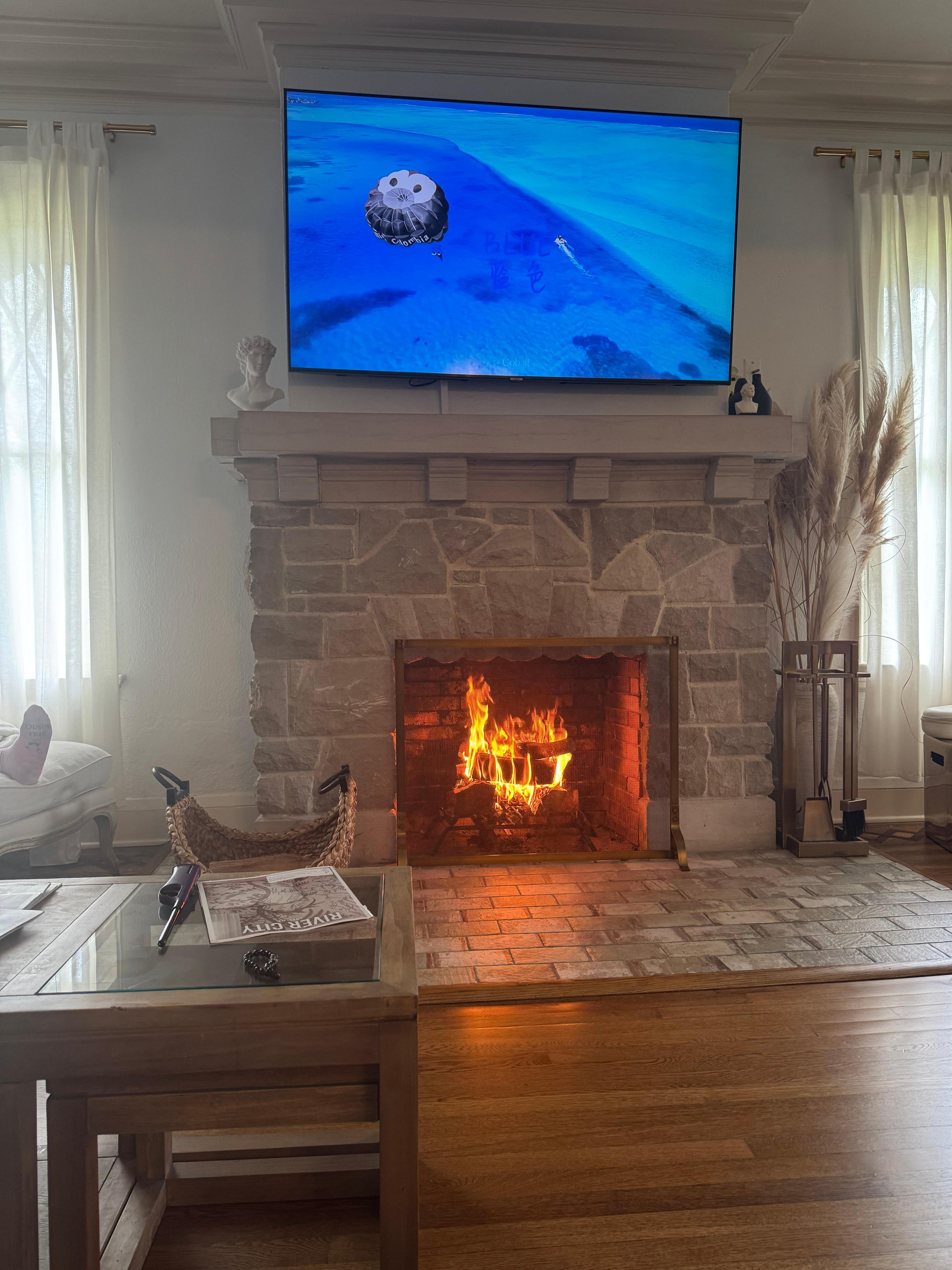 We did enjoy a fire as we chatted!!