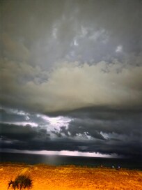 Lightening storm one night.