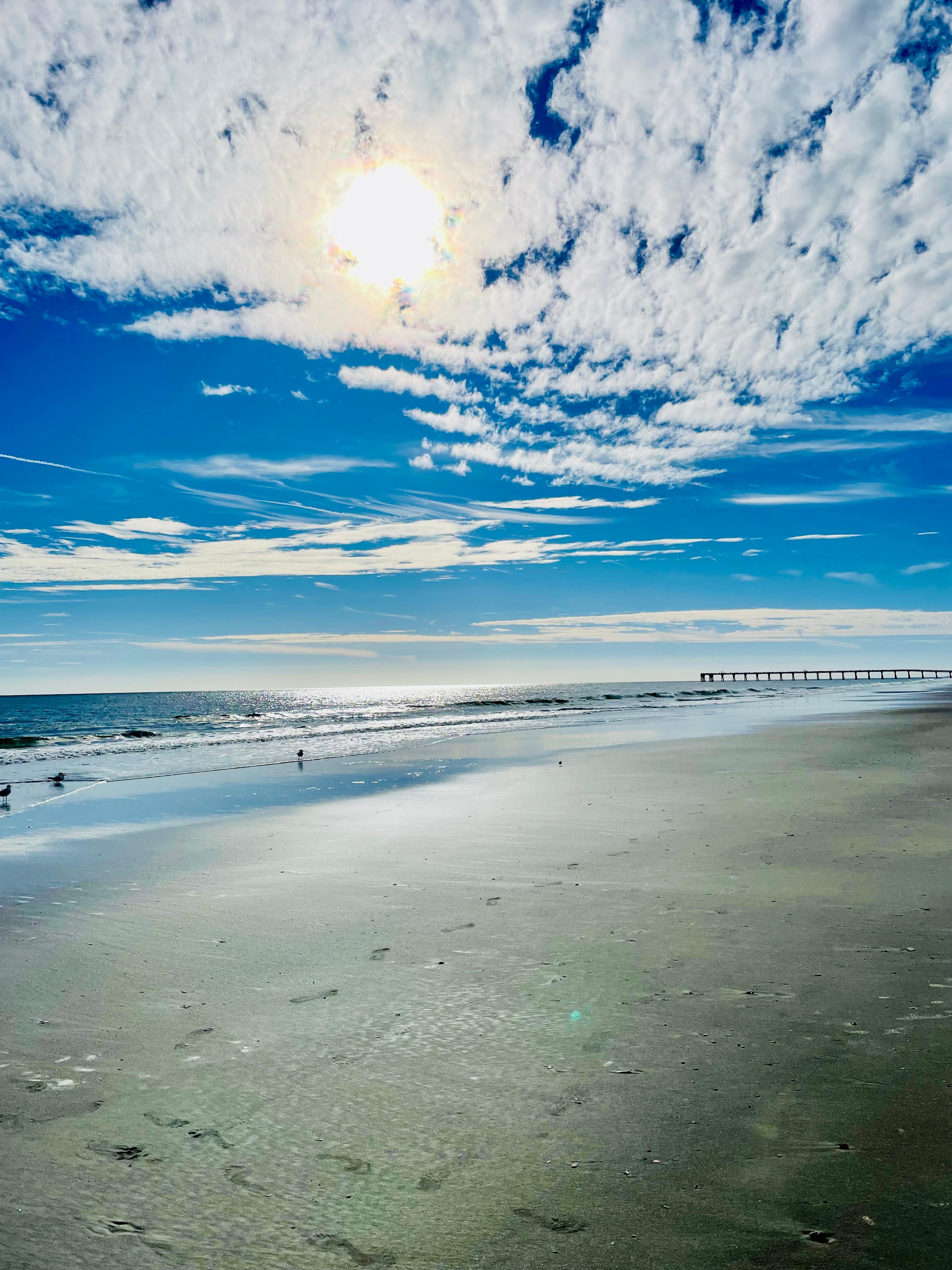 The beach outside the property 
