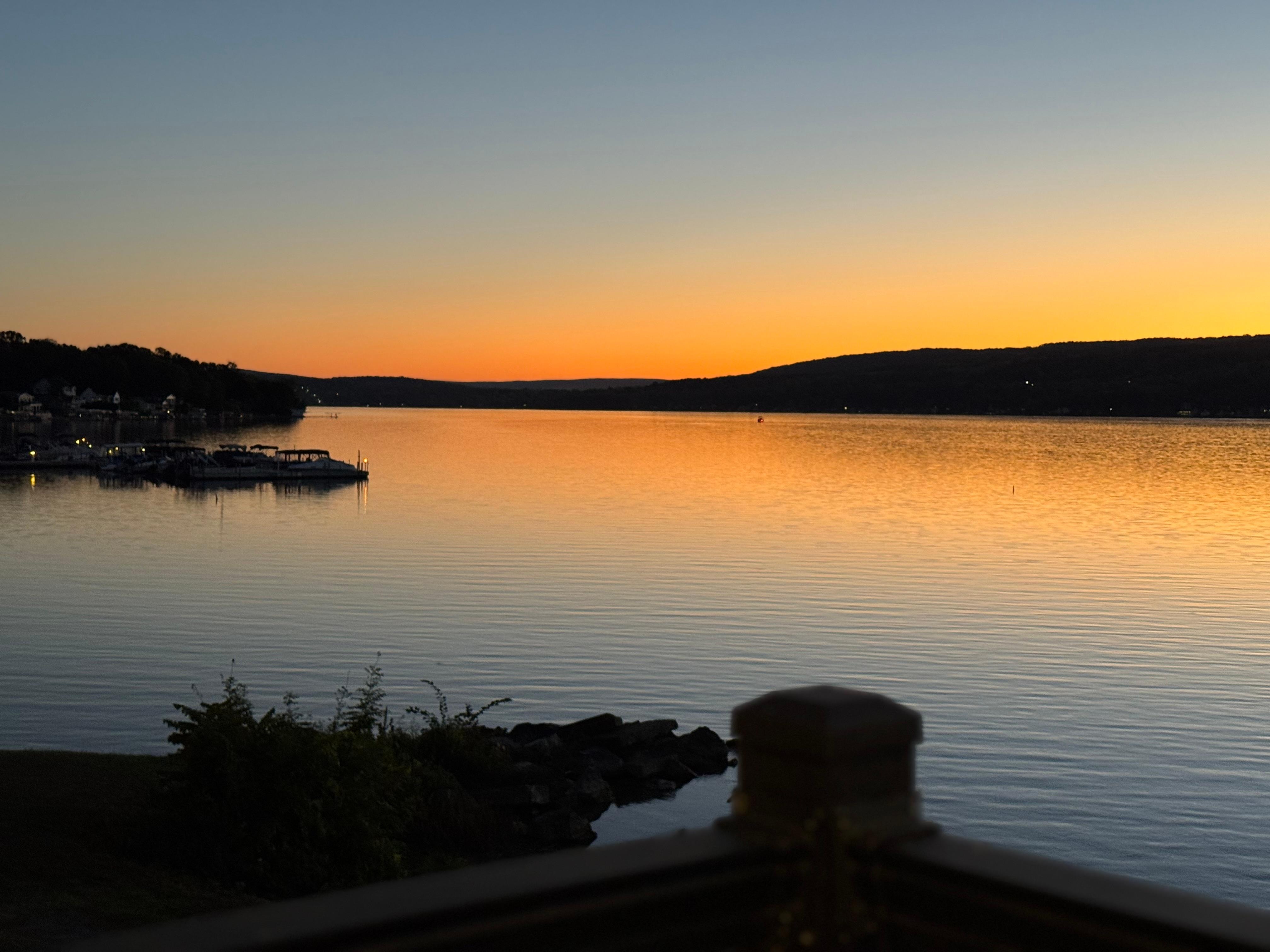 Our view from dinner out