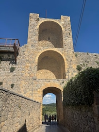 Part of the Monteriggioni castle just a few minutes away.