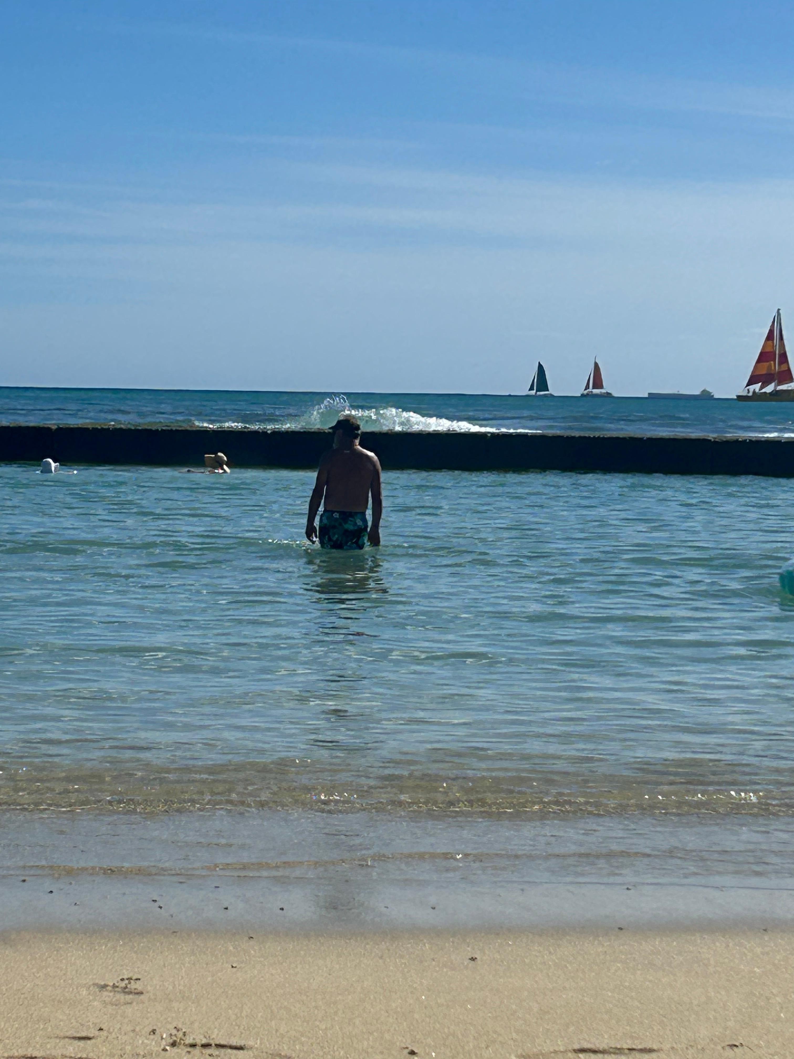 Waikiki Beach directly across from the hotel