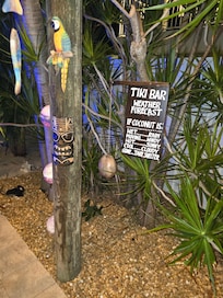 Weather forecast available in tiki bar area 😀