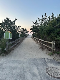 Steps away from beach entrance