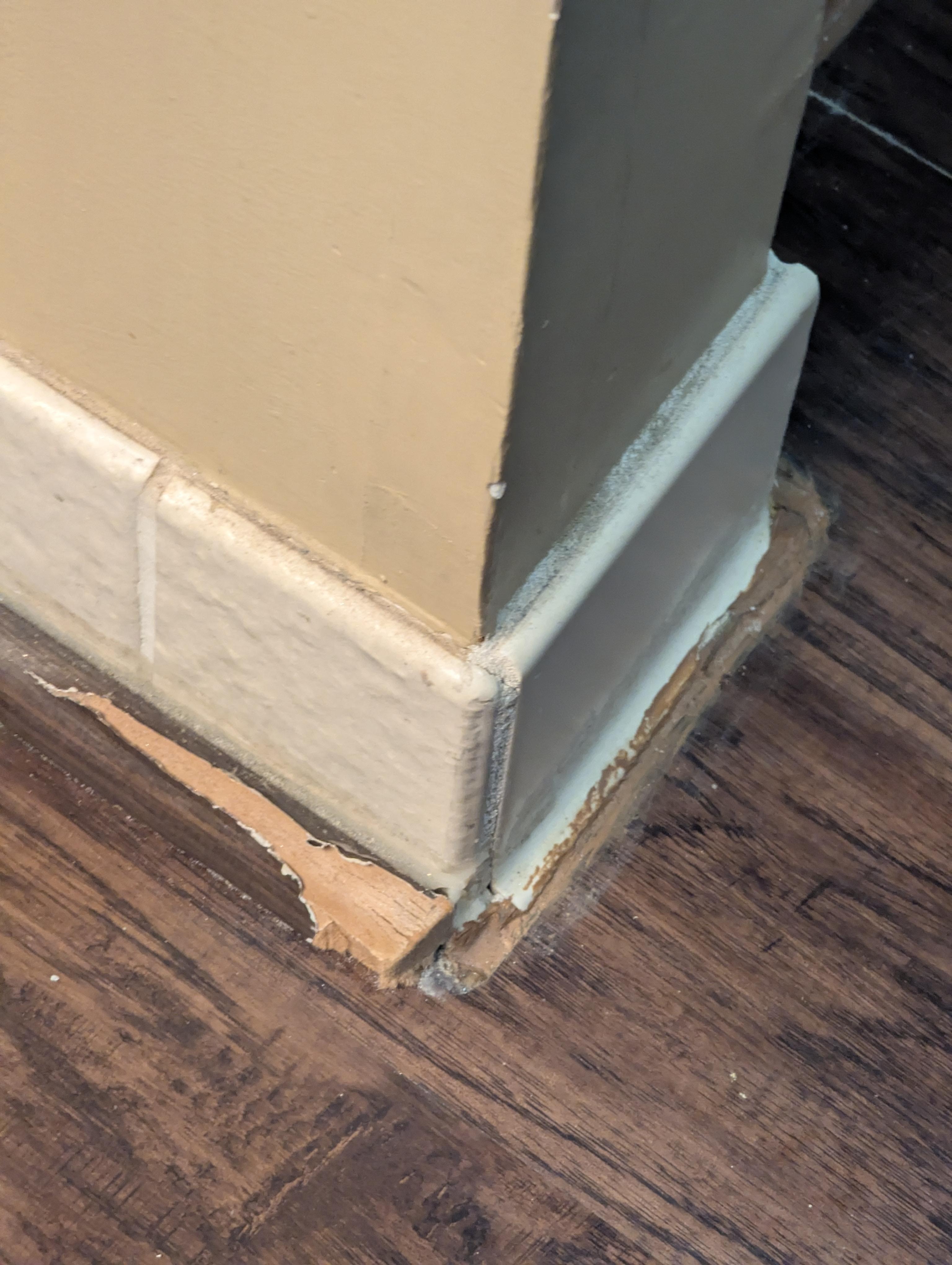 bathroom floor in disrepair