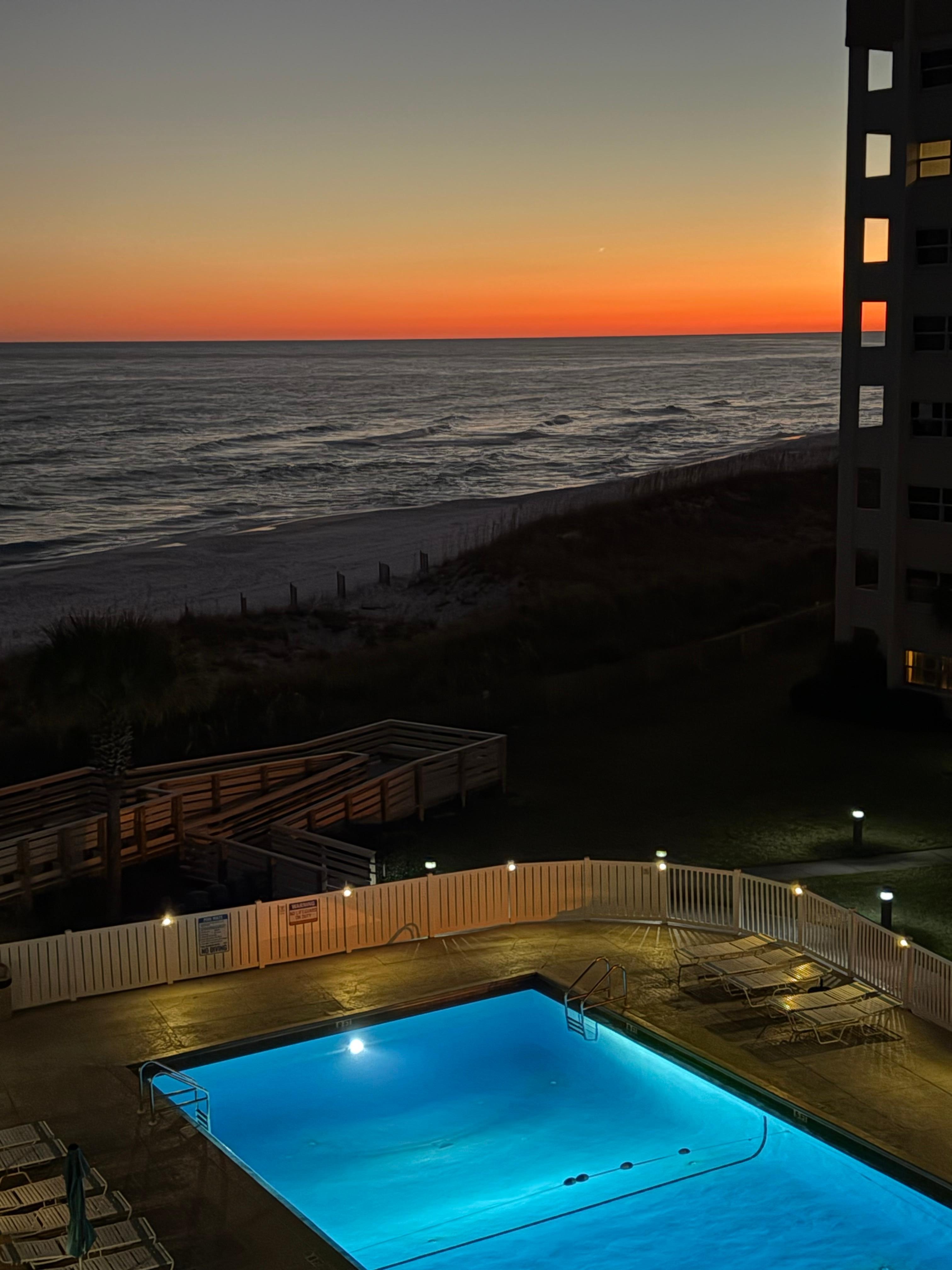 Sunset view from balcony 