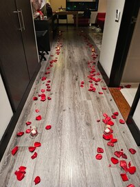 Their romantic night setup. It was pretty