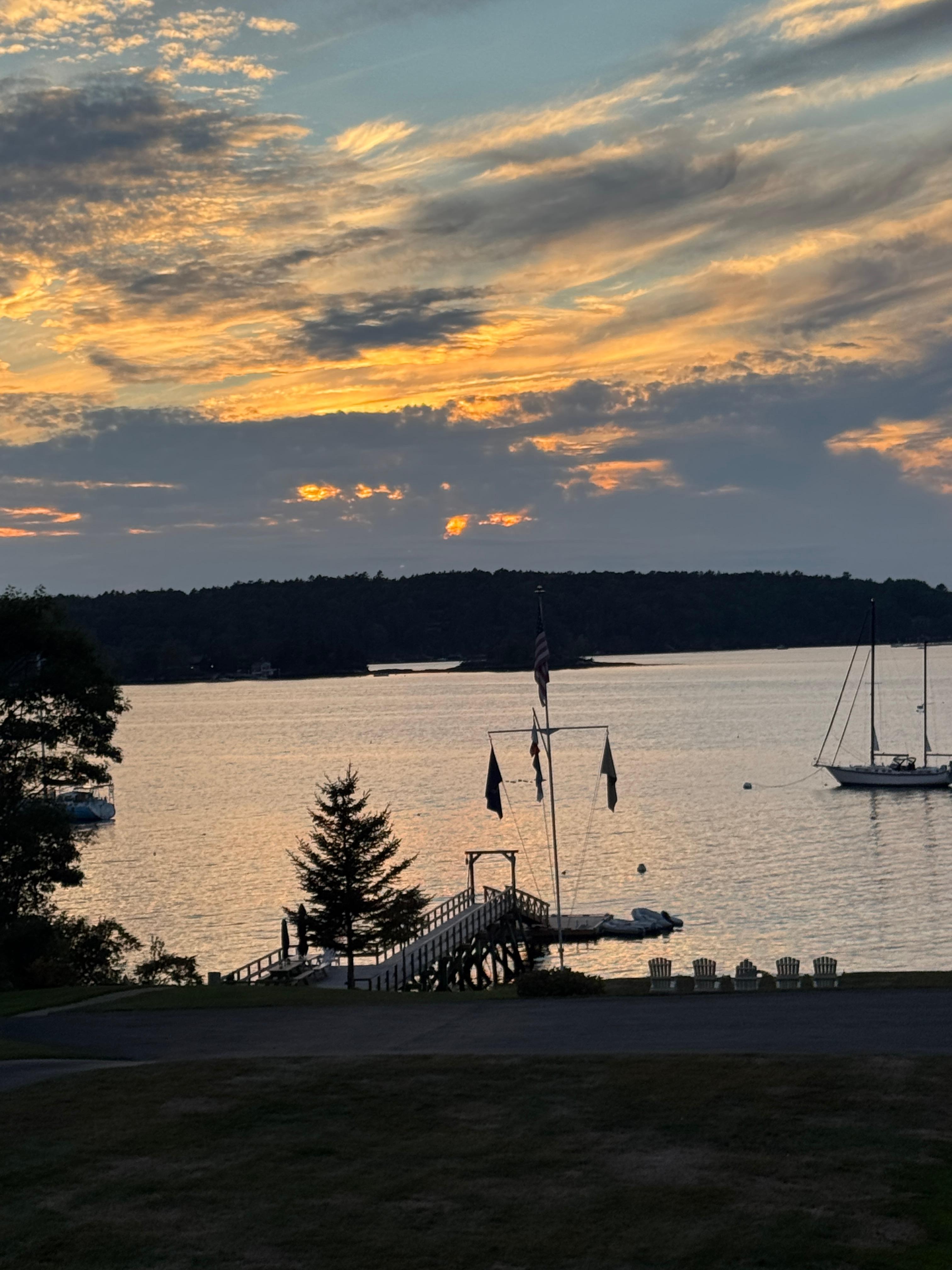 Sunset overlooking the bay. 