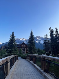 The walking path a few blocks from the condo