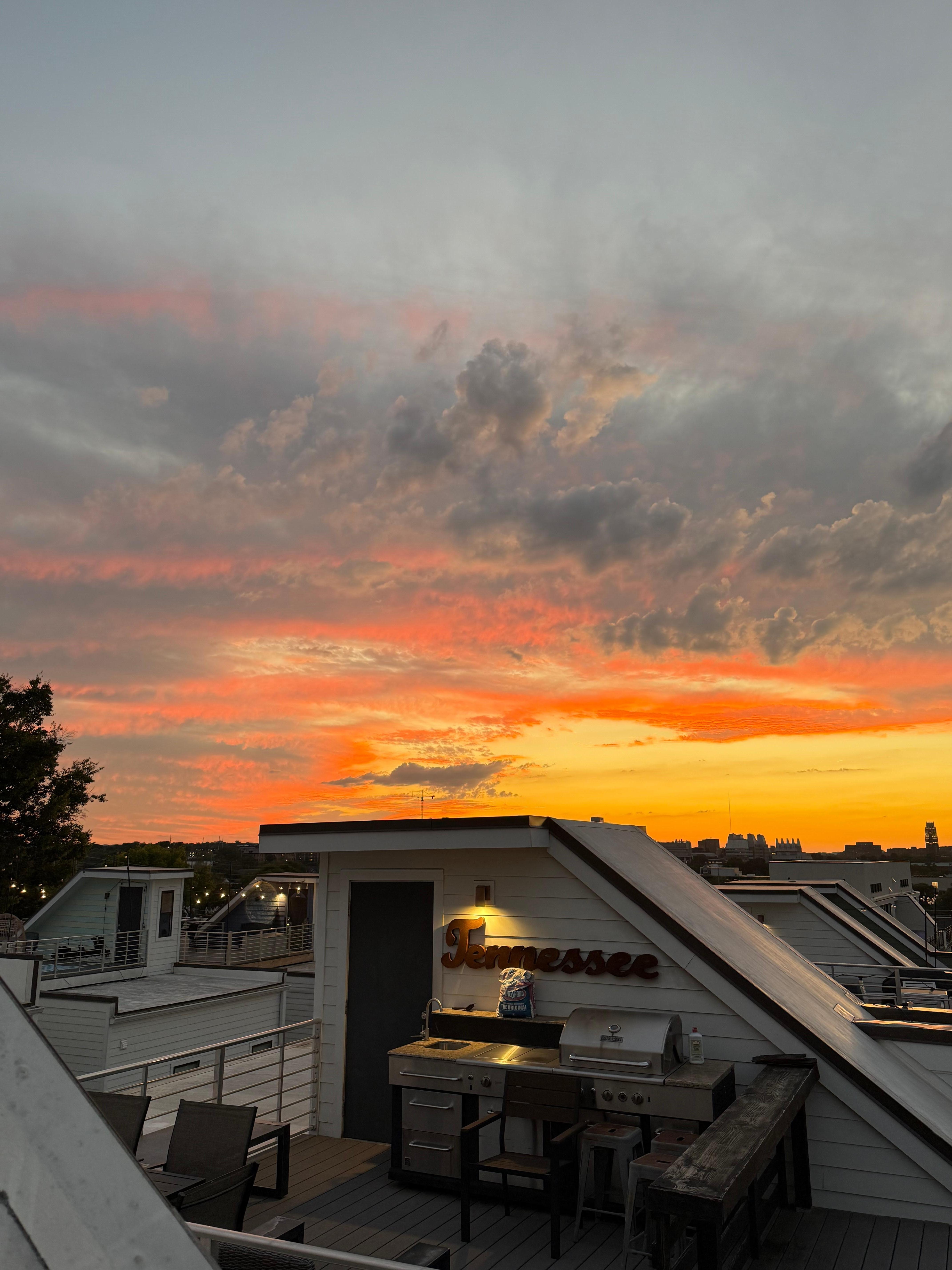 Sunset on the rooftop 