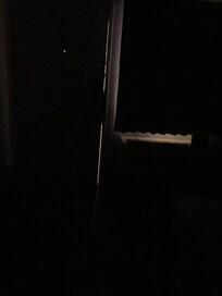 Room door didn’t seal all the way shut.