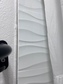Back of the shower wall