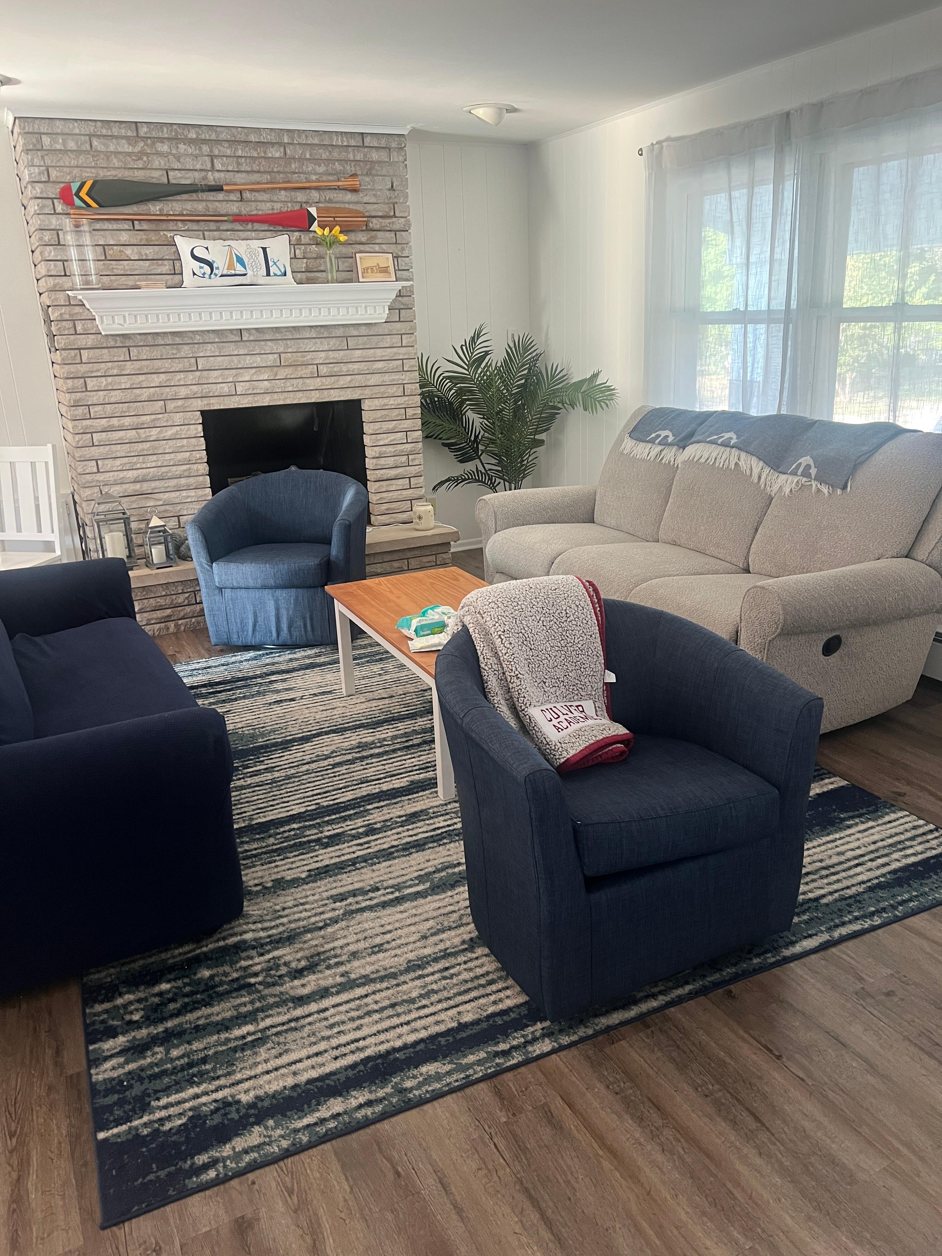 Living space attached to kitchen 
