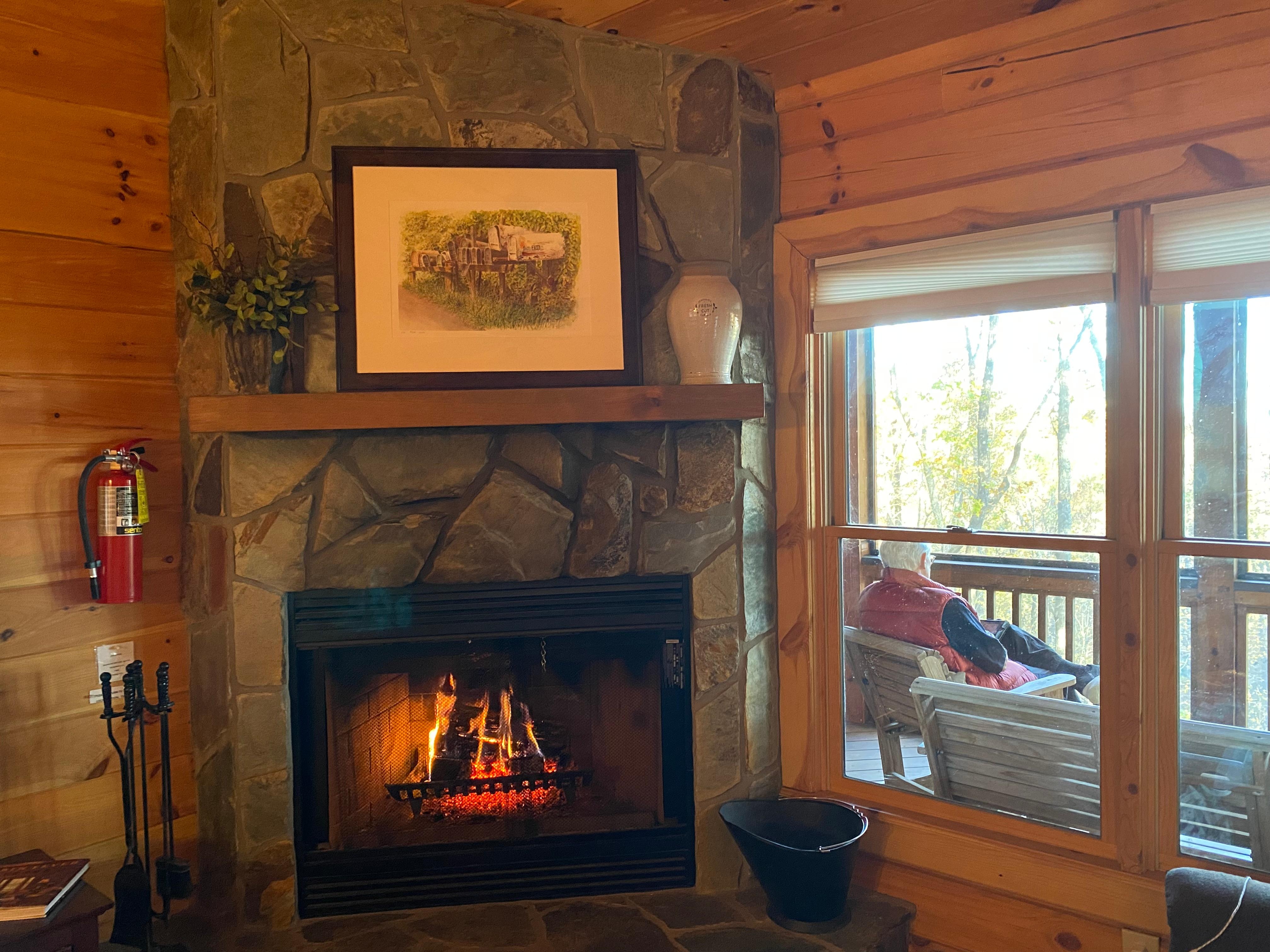 Having a fire made hanging out in the living room so cozy