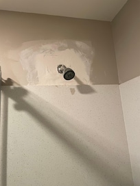 Shower had a patch work done