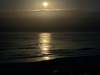 Beautiful moon rising