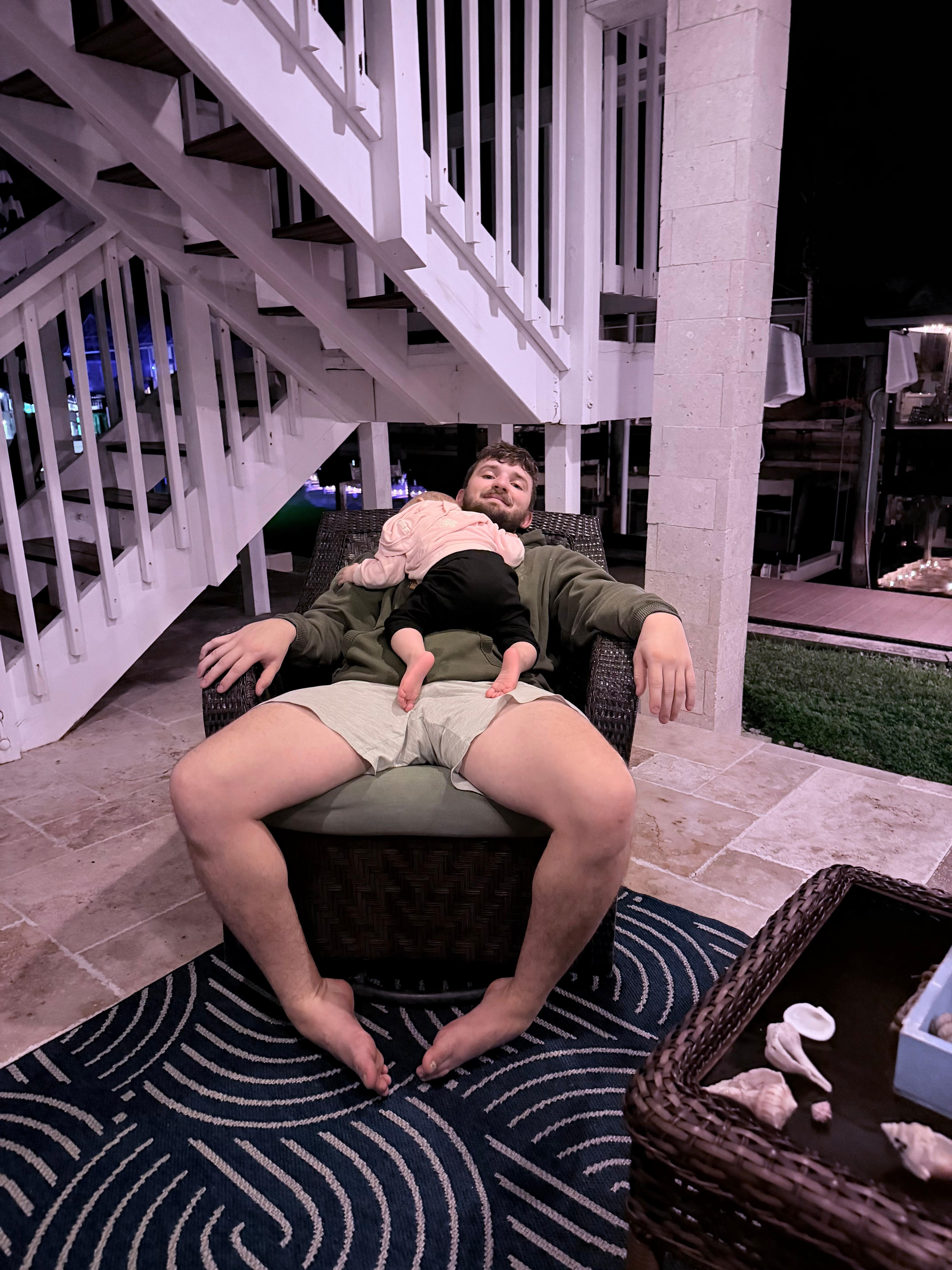 After a long day, comfy lounge chairs out back.