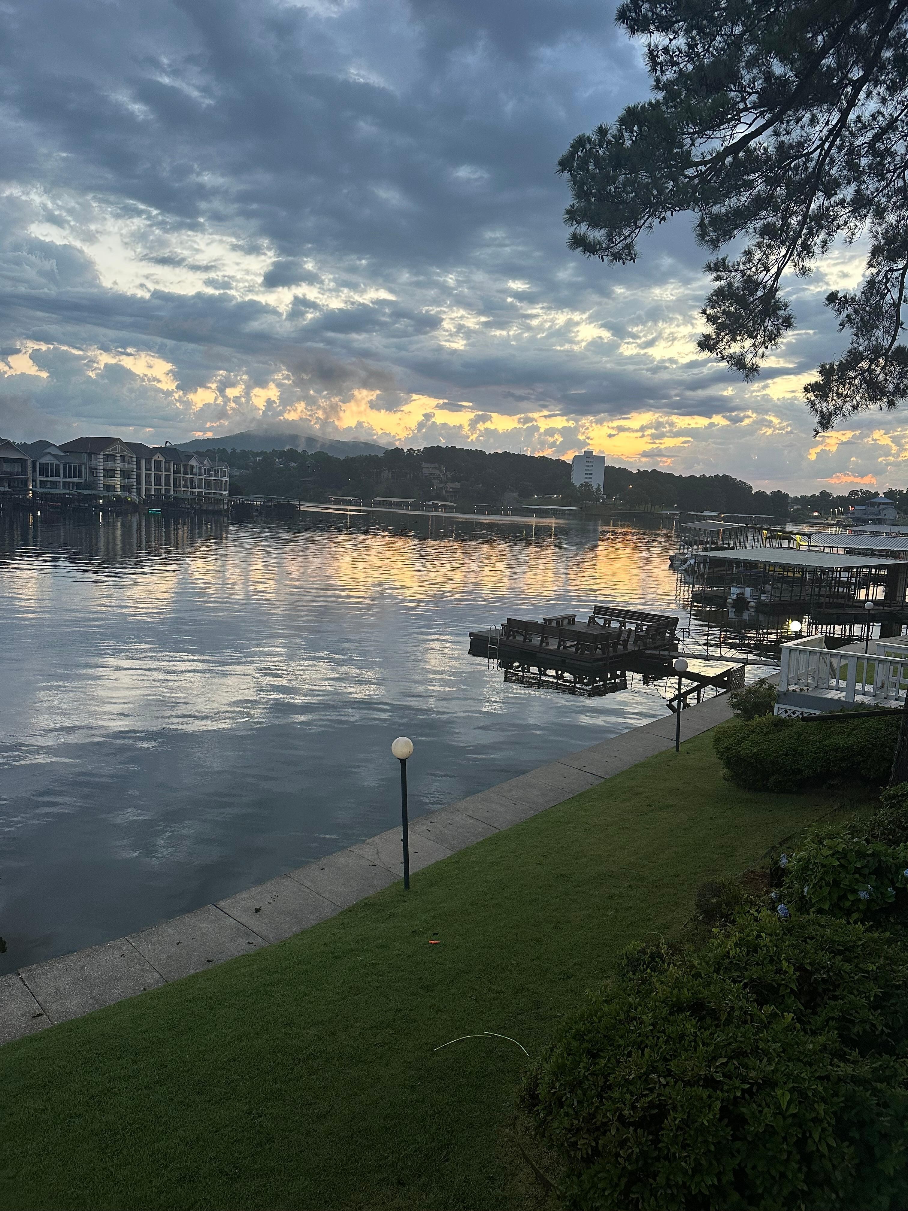 View from the balcony. The best part of this property is the view of the lake.