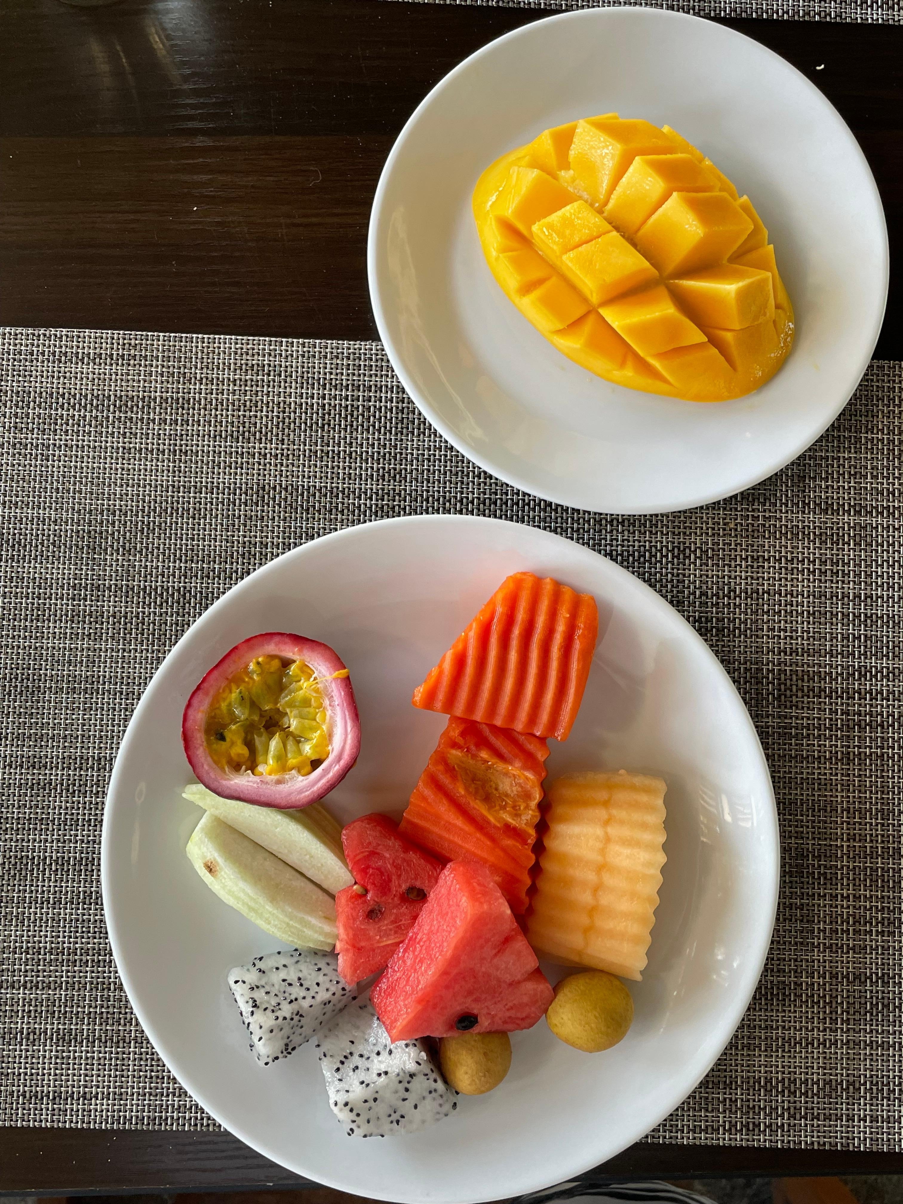 Colours of joy: fresh fruit every single breakfast 