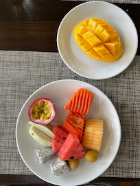Colours of joy: fresh fruit every single breakfast