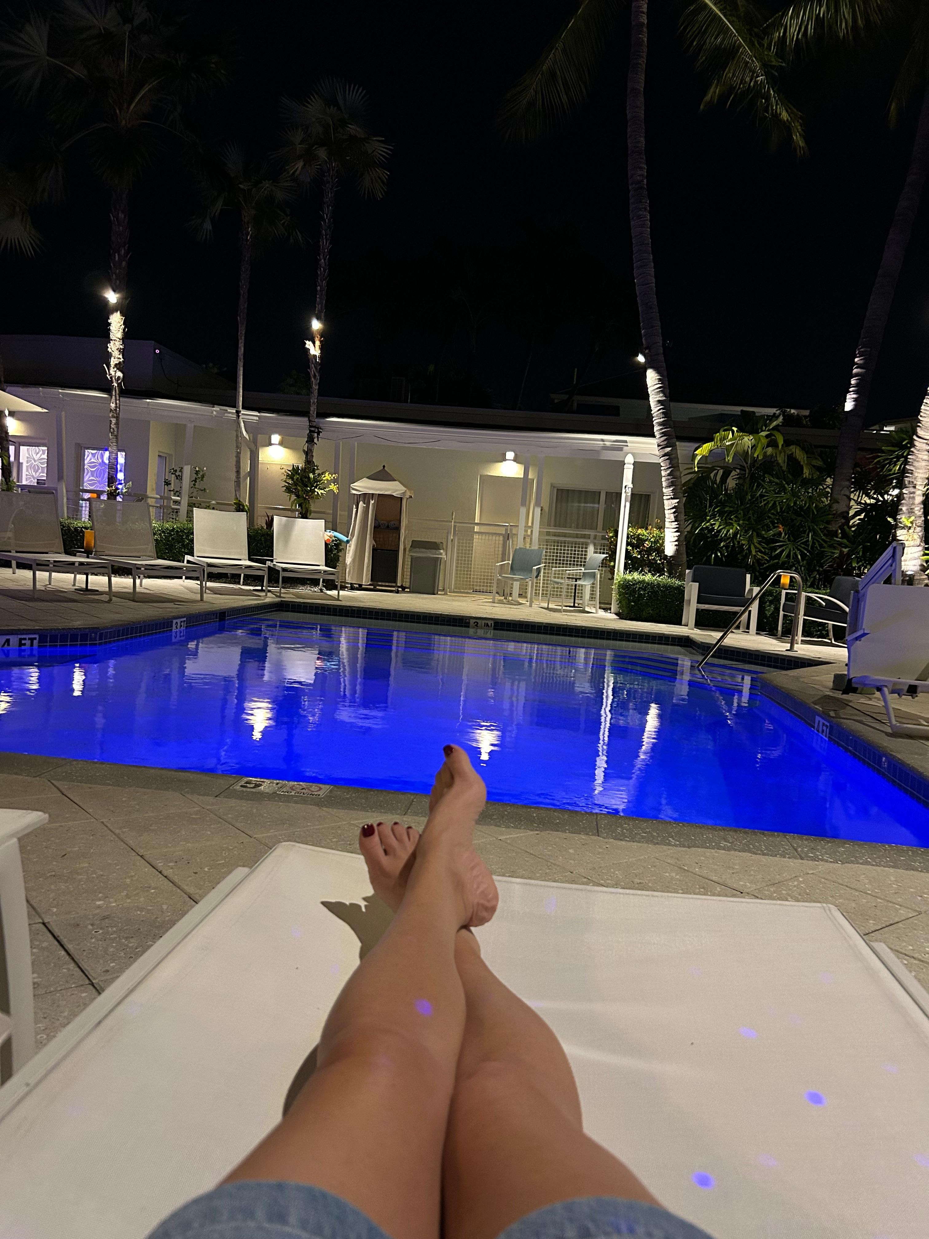 The beautiful pool area 