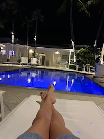 The beautiful pool area