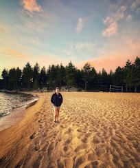 The whole private beach to myself