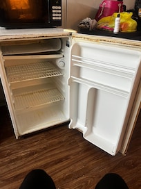 The fridge they brought in because the first one was broken