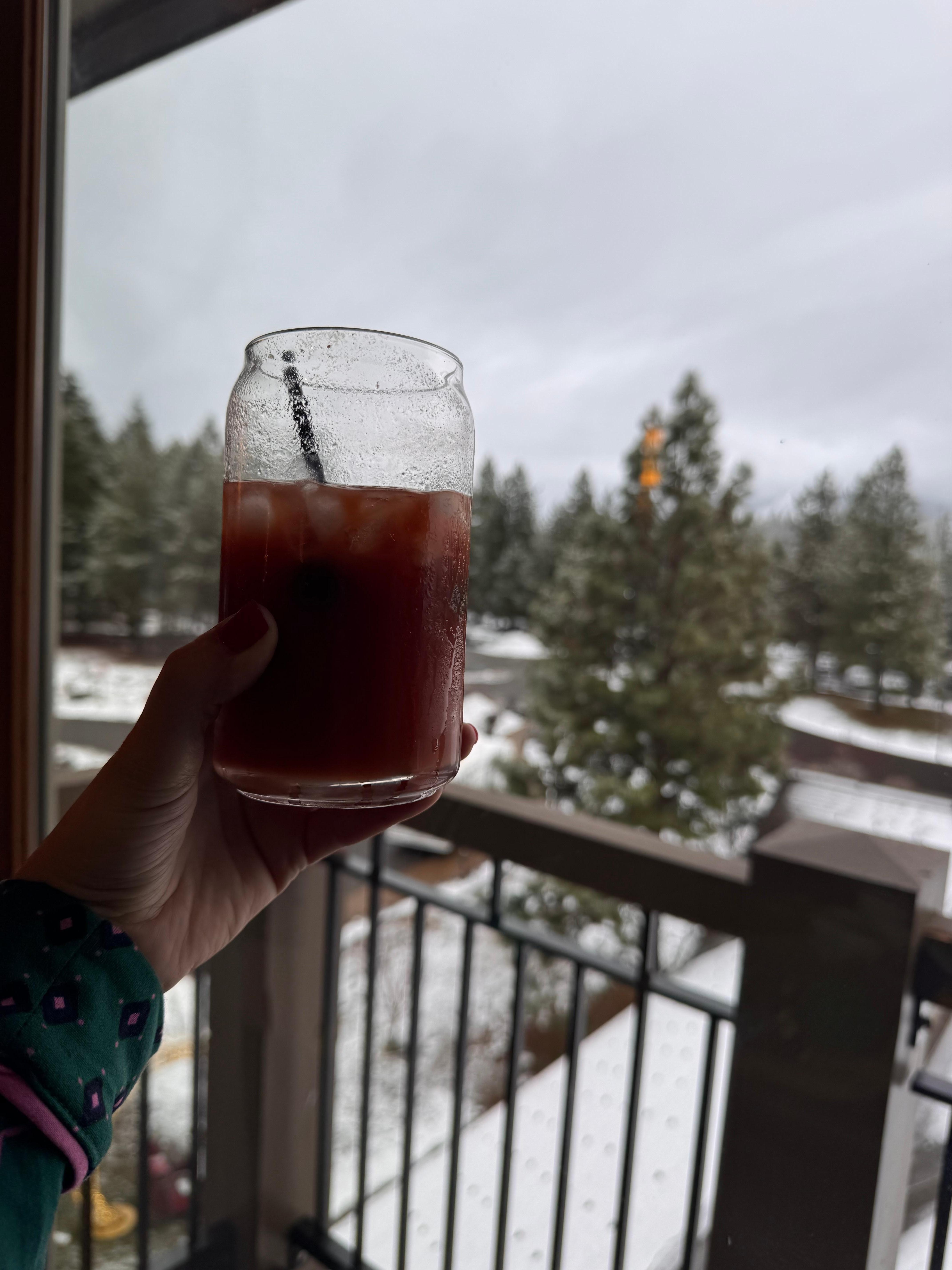 Cheers from the balcony!