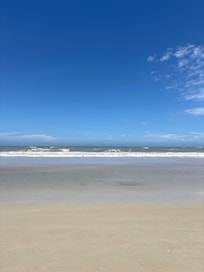 Beach right across the street