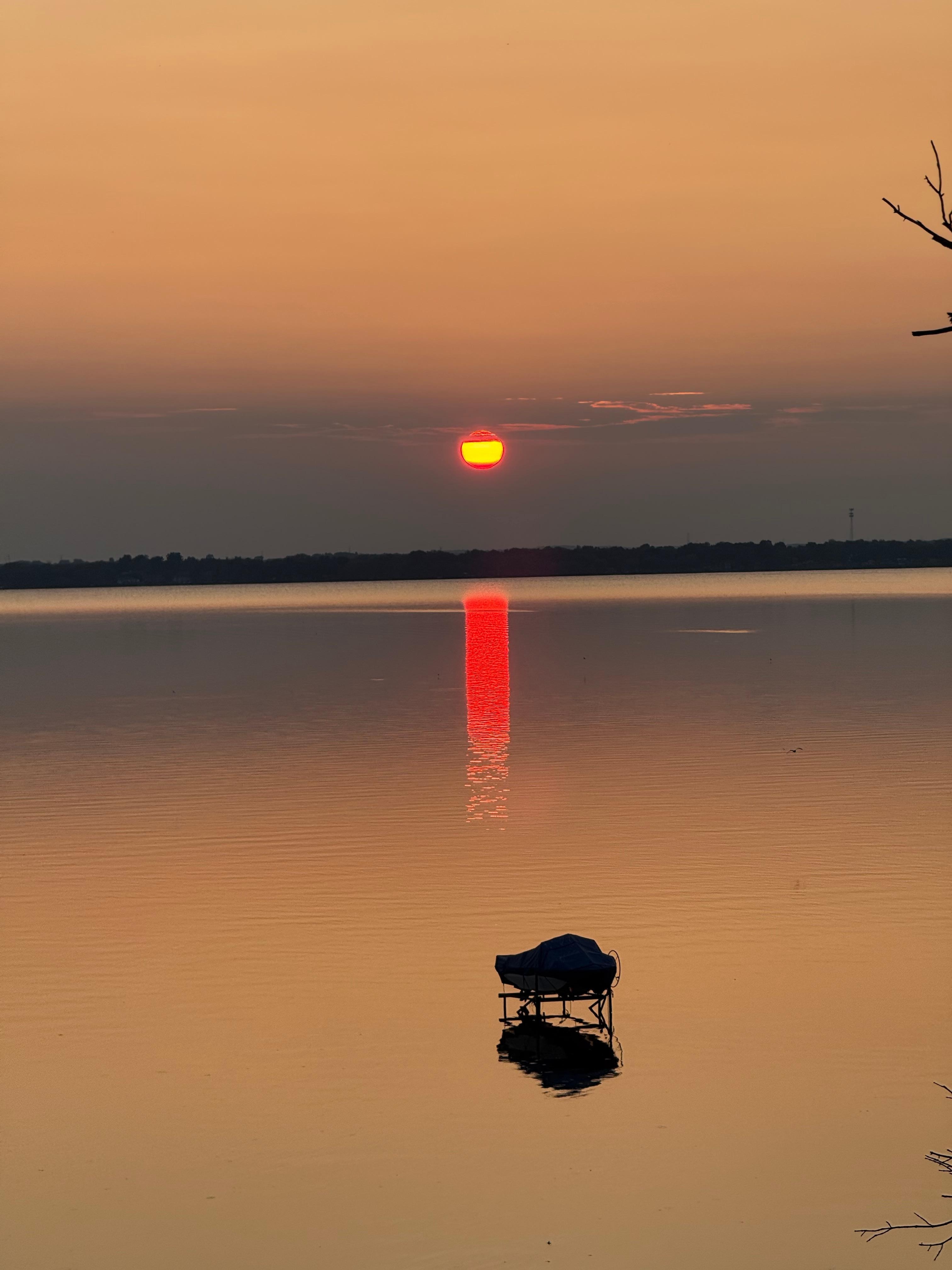 Sunset from the back deck. 