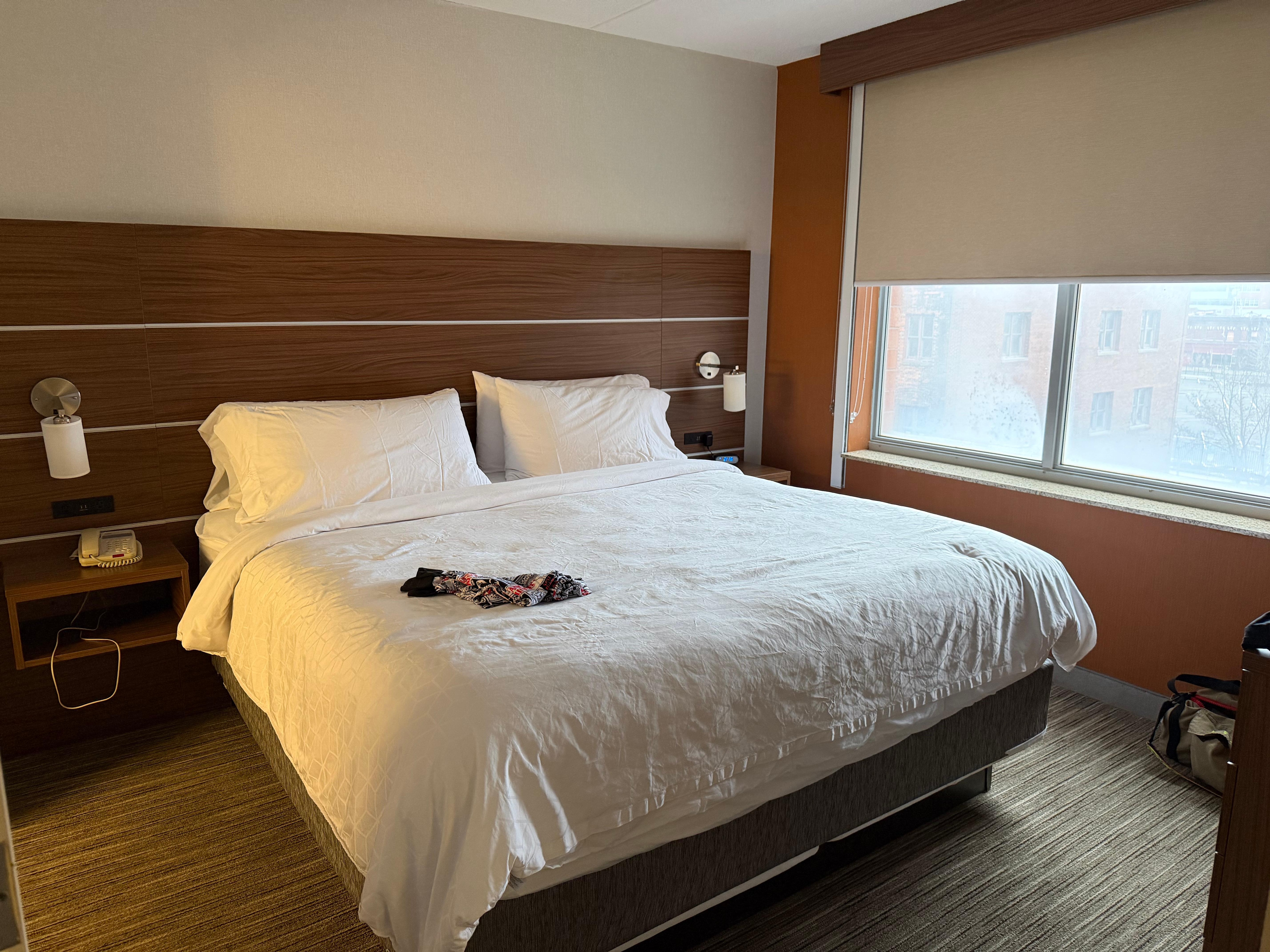 Nice comfy bed. Tv in here as well