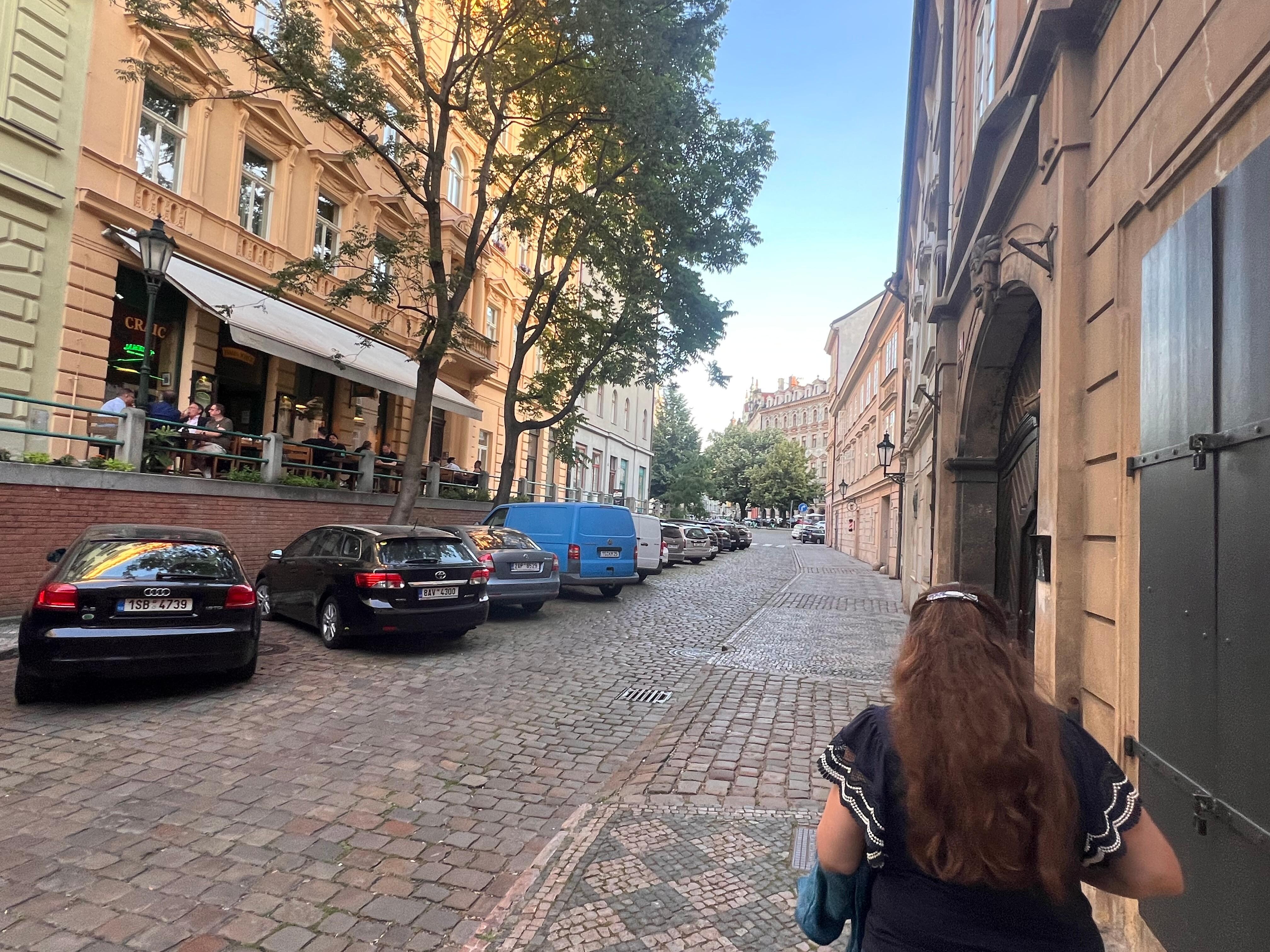 Lovely quiet street with James Joyce Irish Pub right across the street
