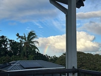 View from balcony to rainbow
