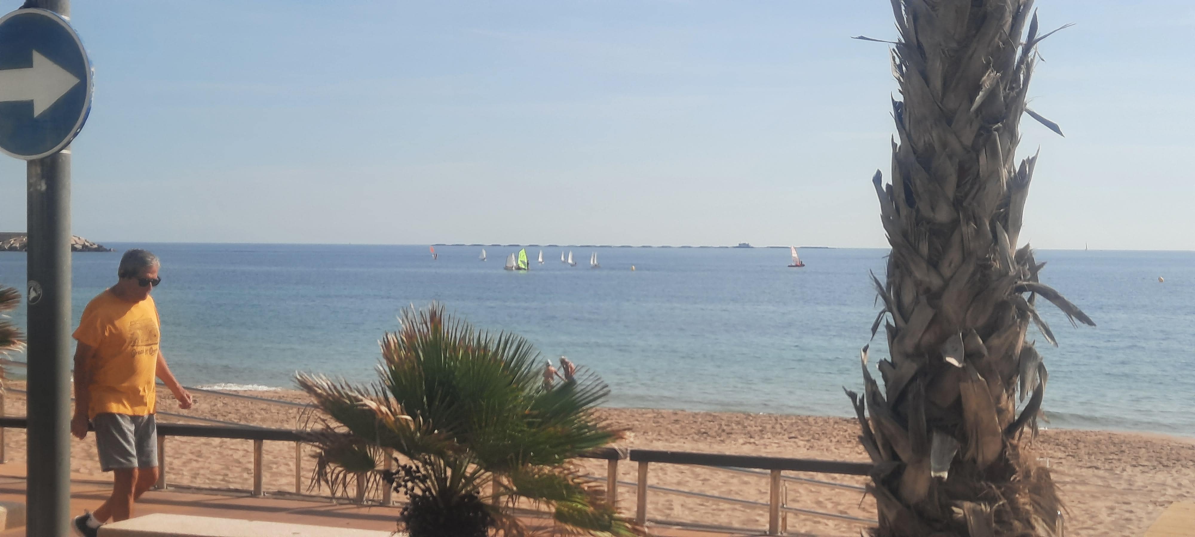 Utsikt fra frokost terrassen. 