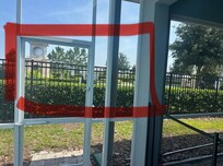 Another view of security access gates.