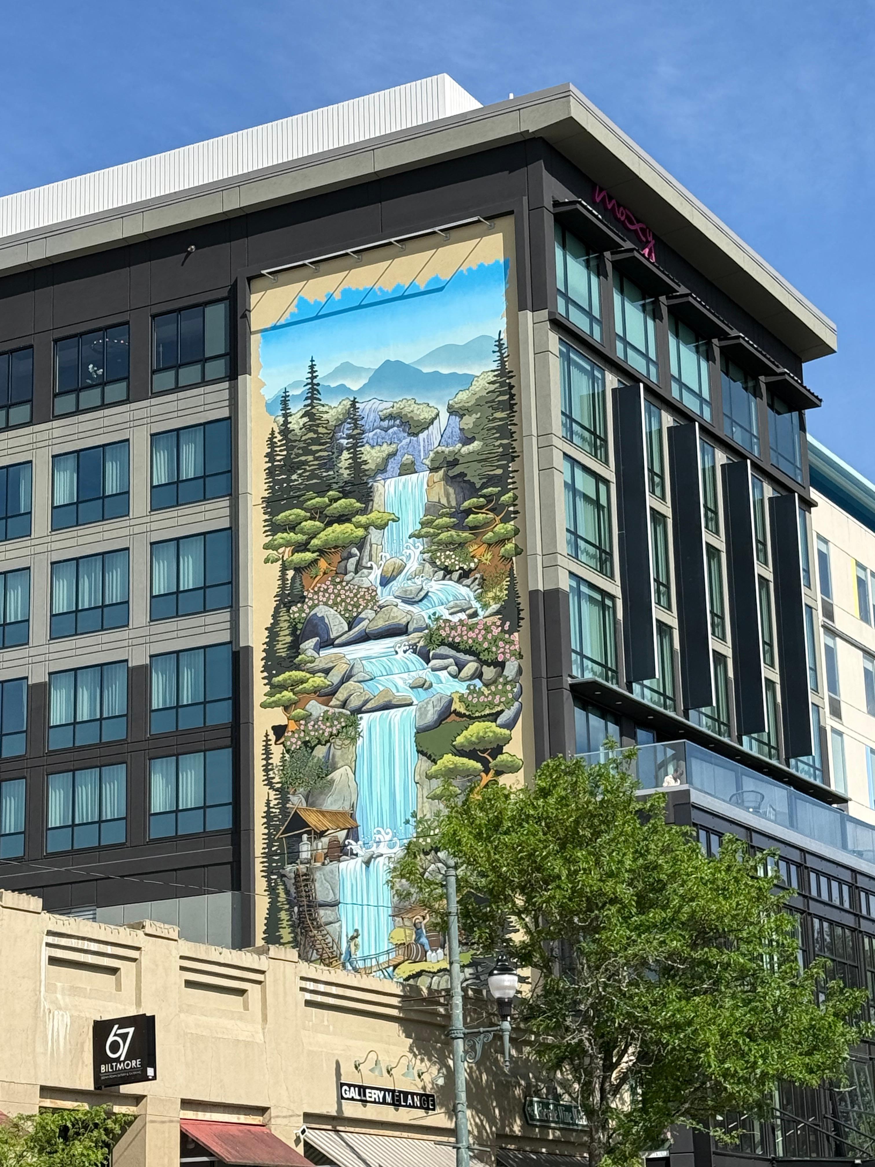 Moxy facade mural