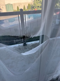Torn drapes