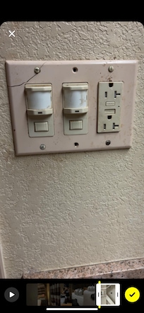 Light switch in the bathroom
