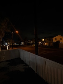 The night view from the front porch