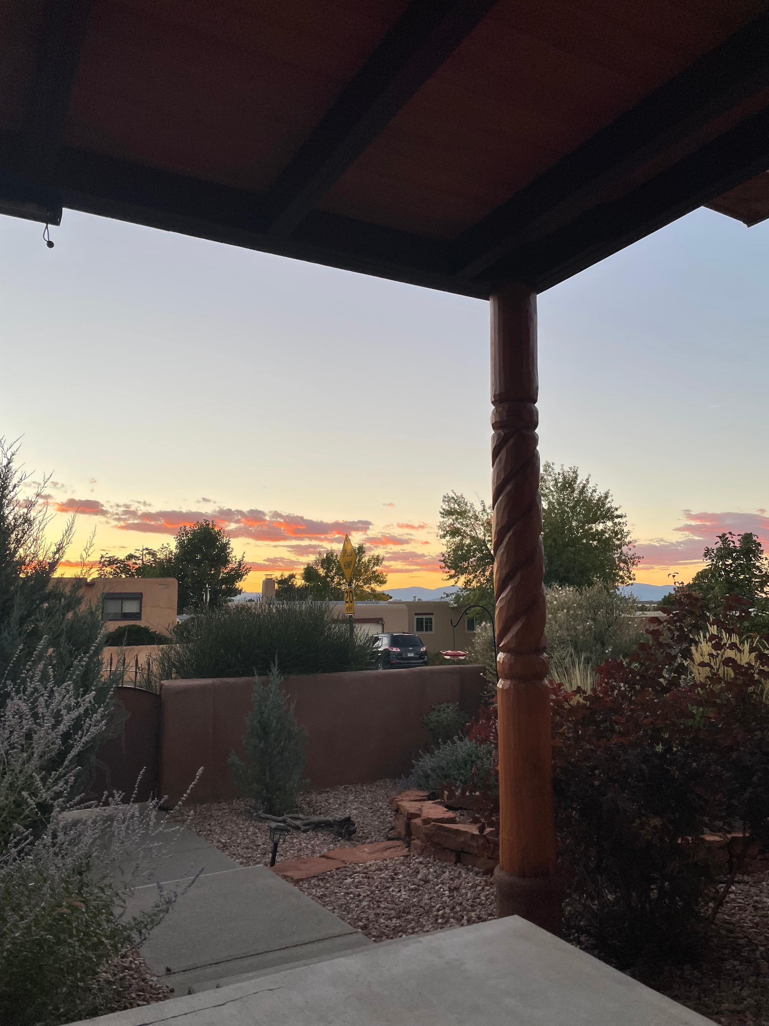 Sunset from the front porch.