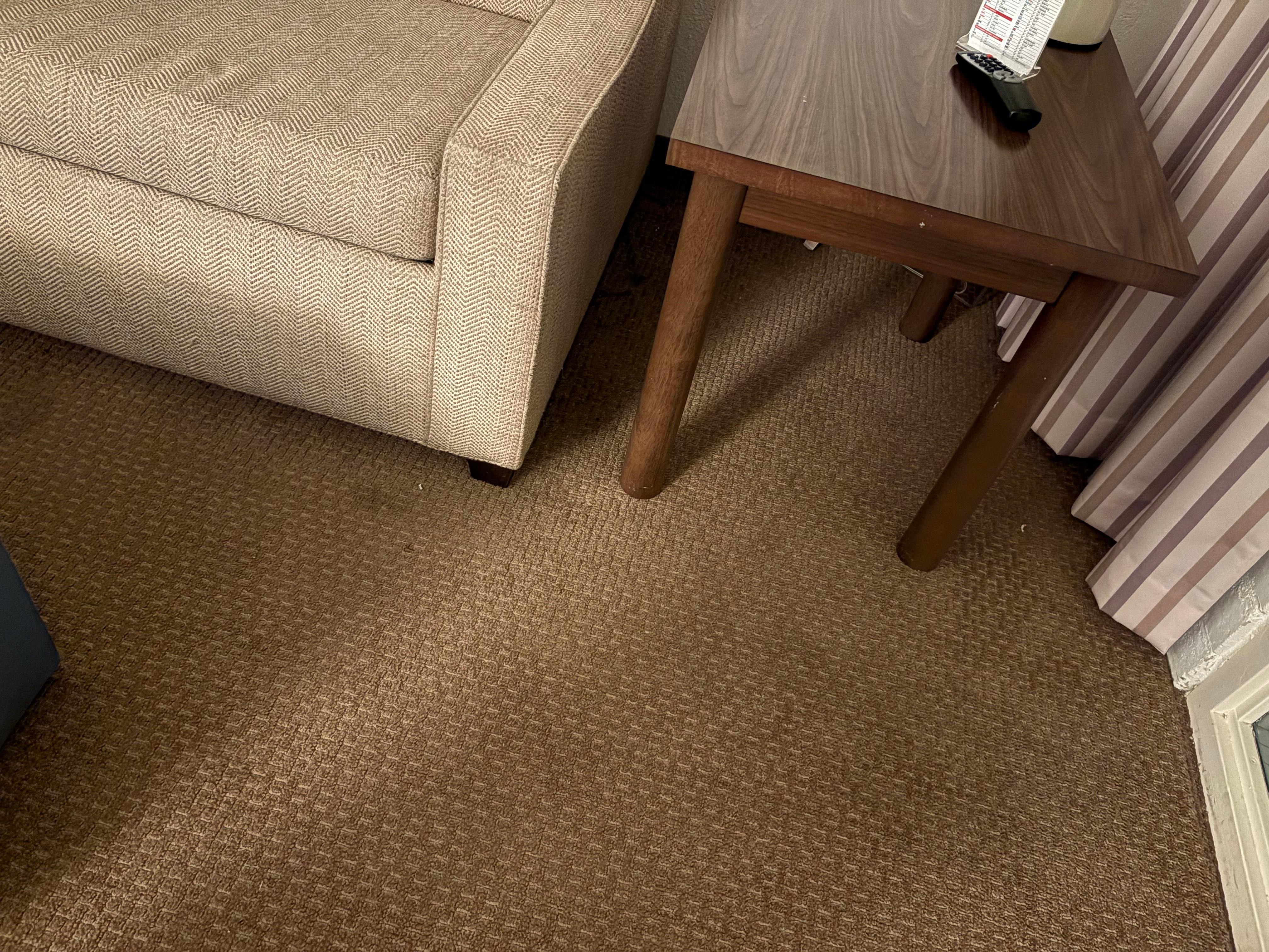 Floor stains and didn’t vacuum 