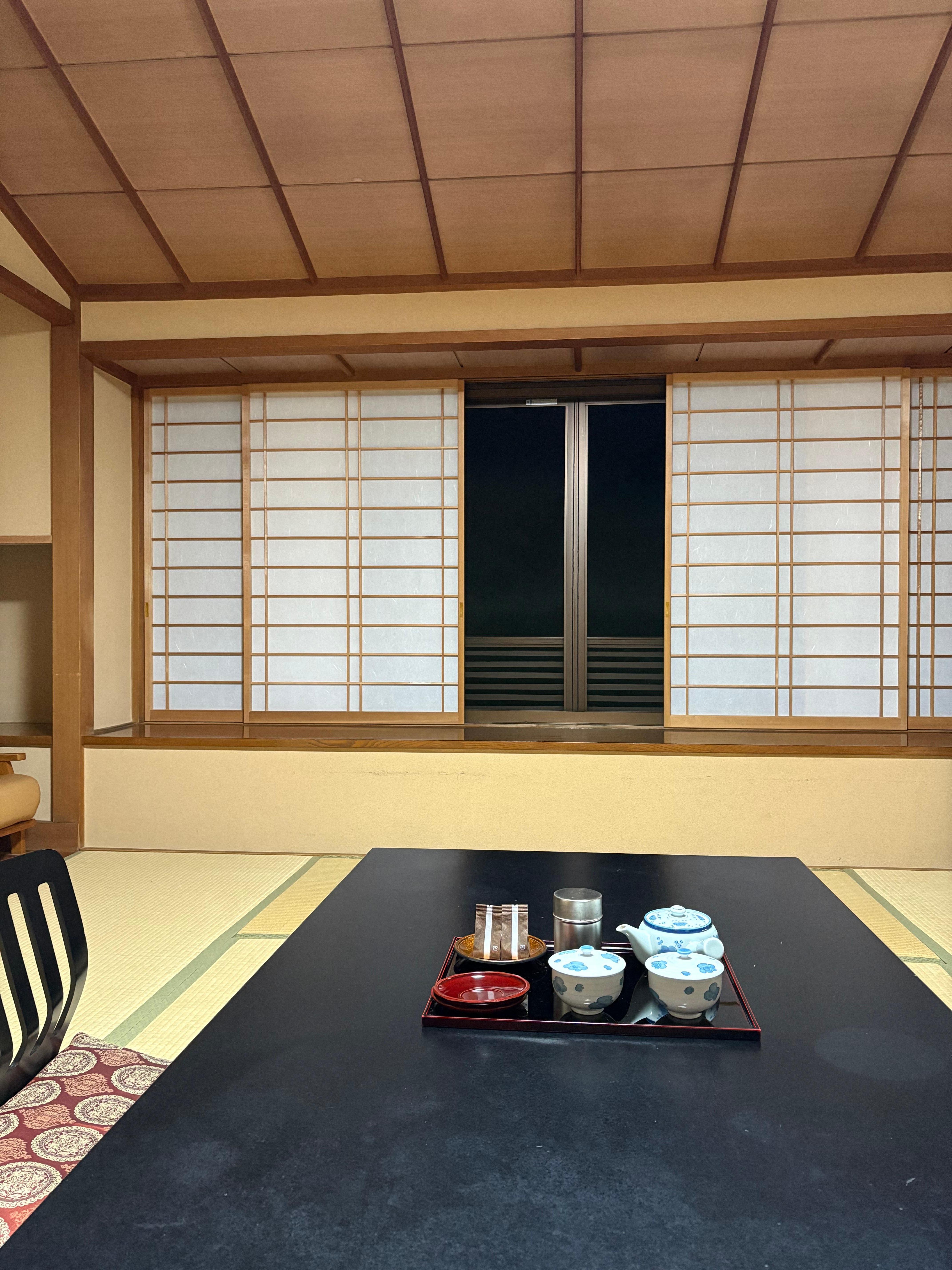 Our room with the table, tea is always available