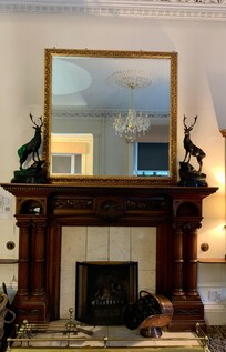 Fireplace in guest lounge