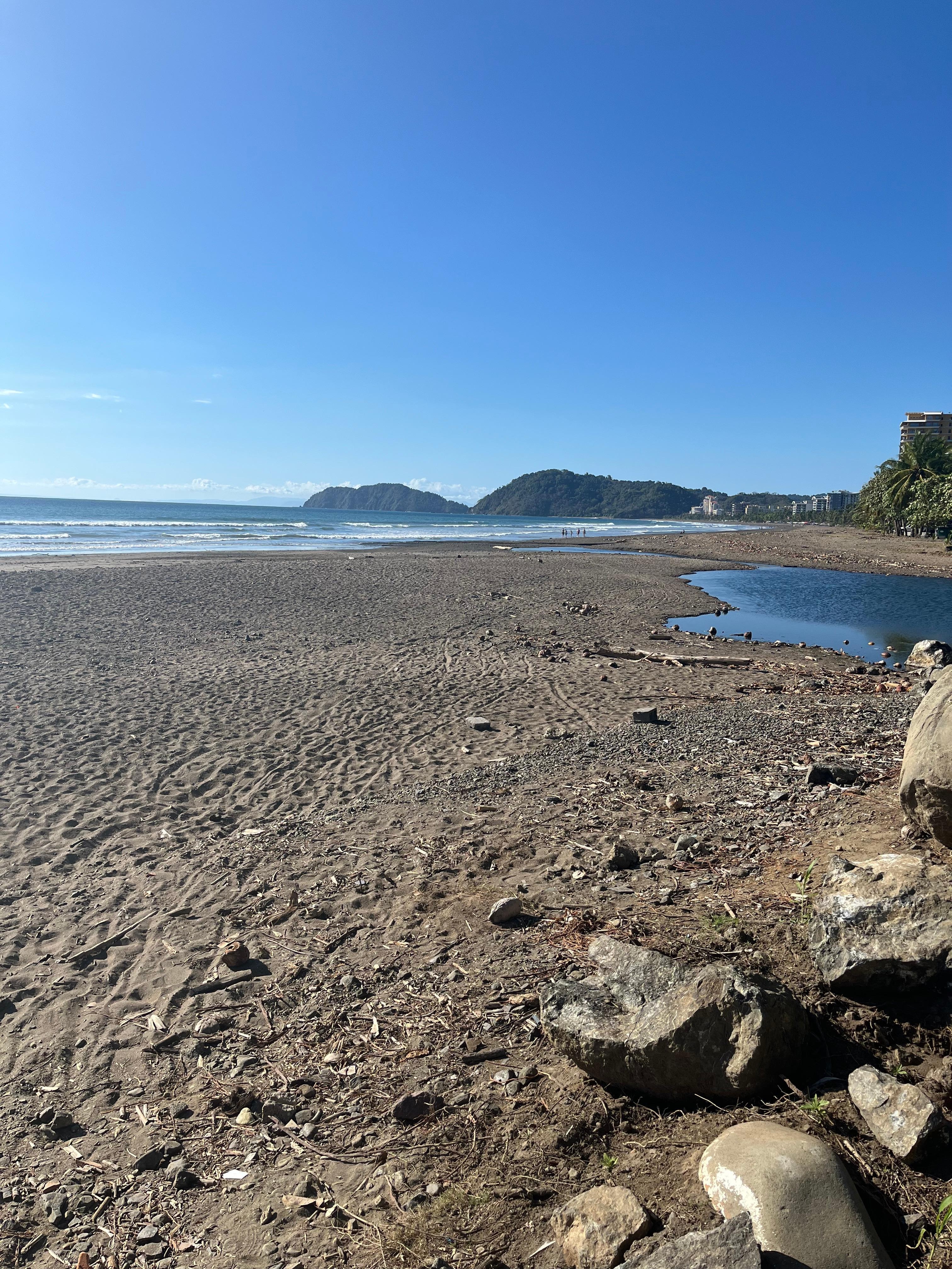 The view from the edge of the property to the beach.